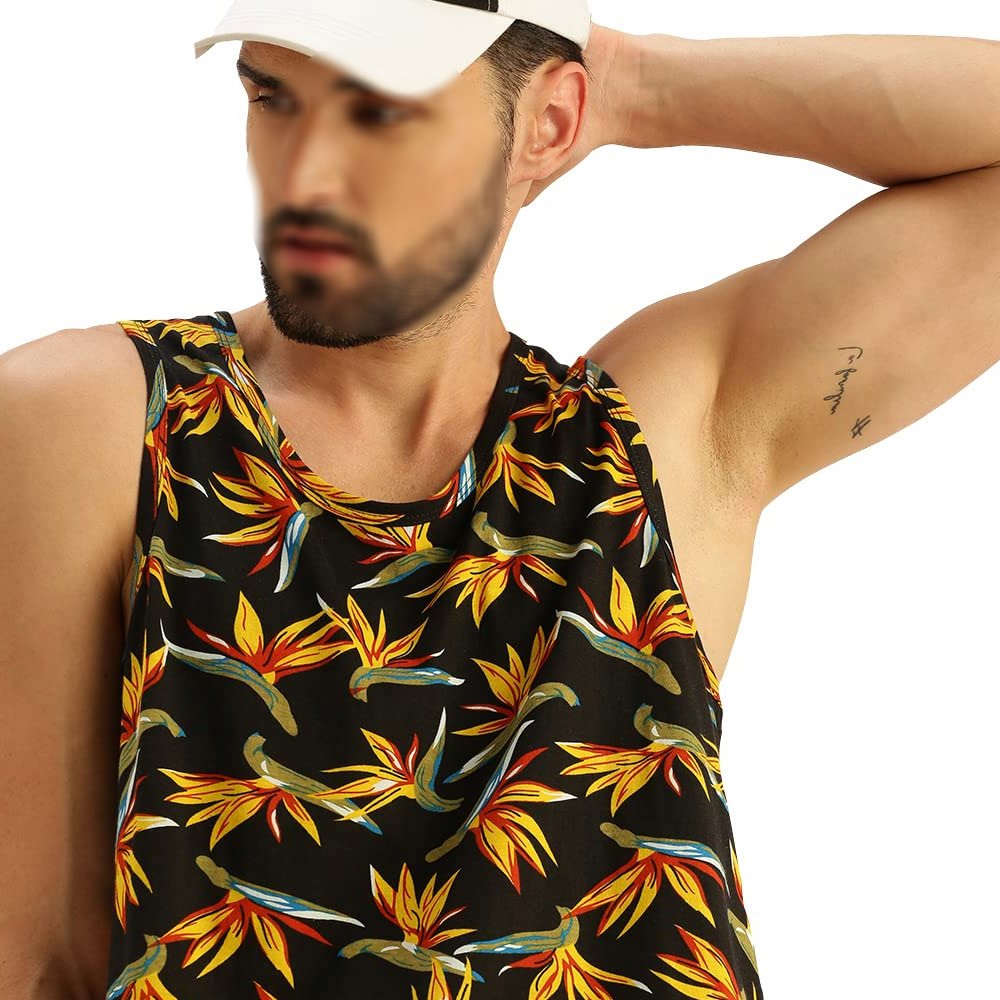 Men's Slim Fit Polyester Sports Tank Tops Bodybuilding Muscle Vest Fitness Sleeveless Singlets for Summer Running