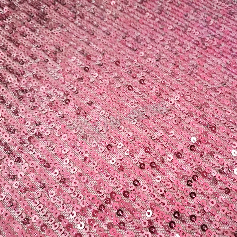Burgundy Stripe Embroidery Fabric for Evening Dress , Shiny Sequin Net Embroidery Fabric with Soft Hand feel
