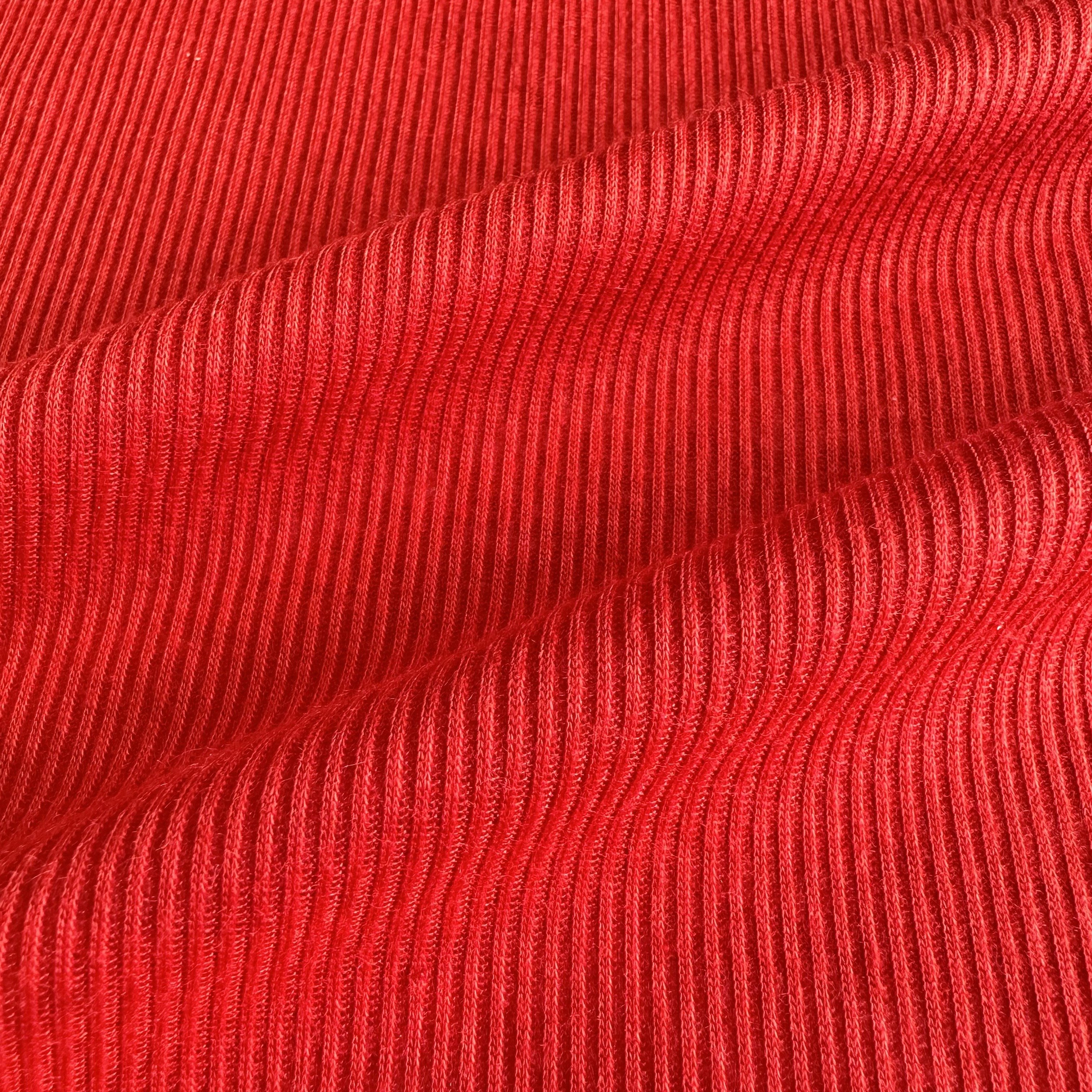 Cheap light weight 160gsm 100% recycled polyester rib fabric 2x2 rib knit fabric For Garments and cuff