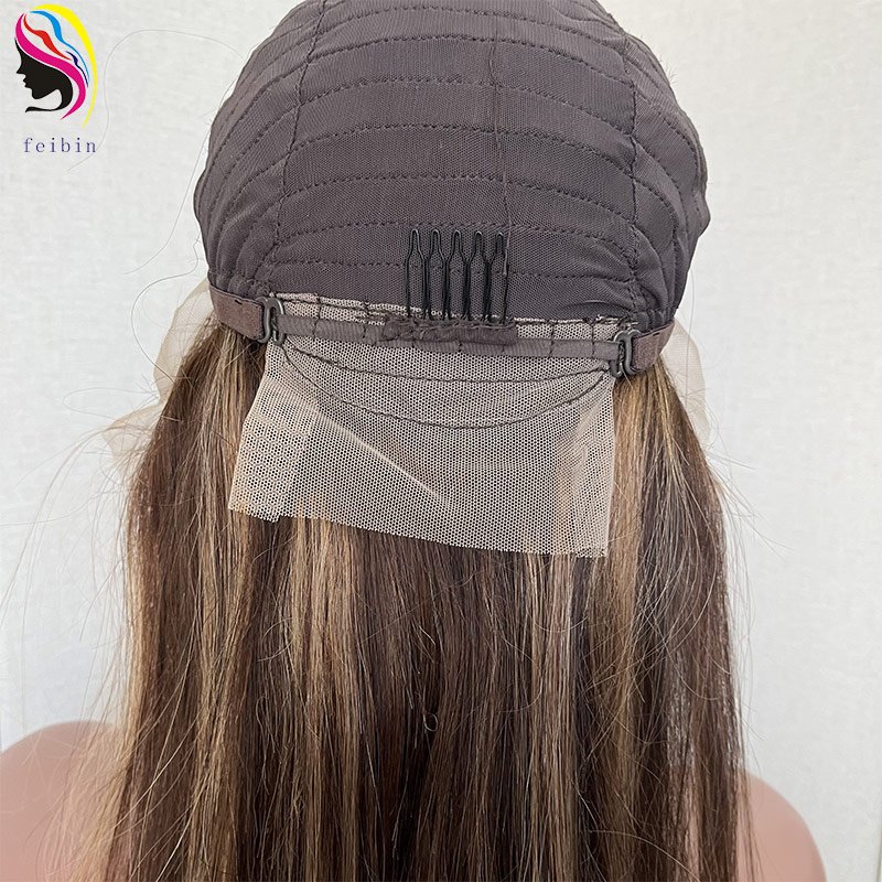 13x4 Piano P4/27 20 inch straight highlight color Brazilian raw virgin remy Human Hair vendor HD Lace Front frontal Wig