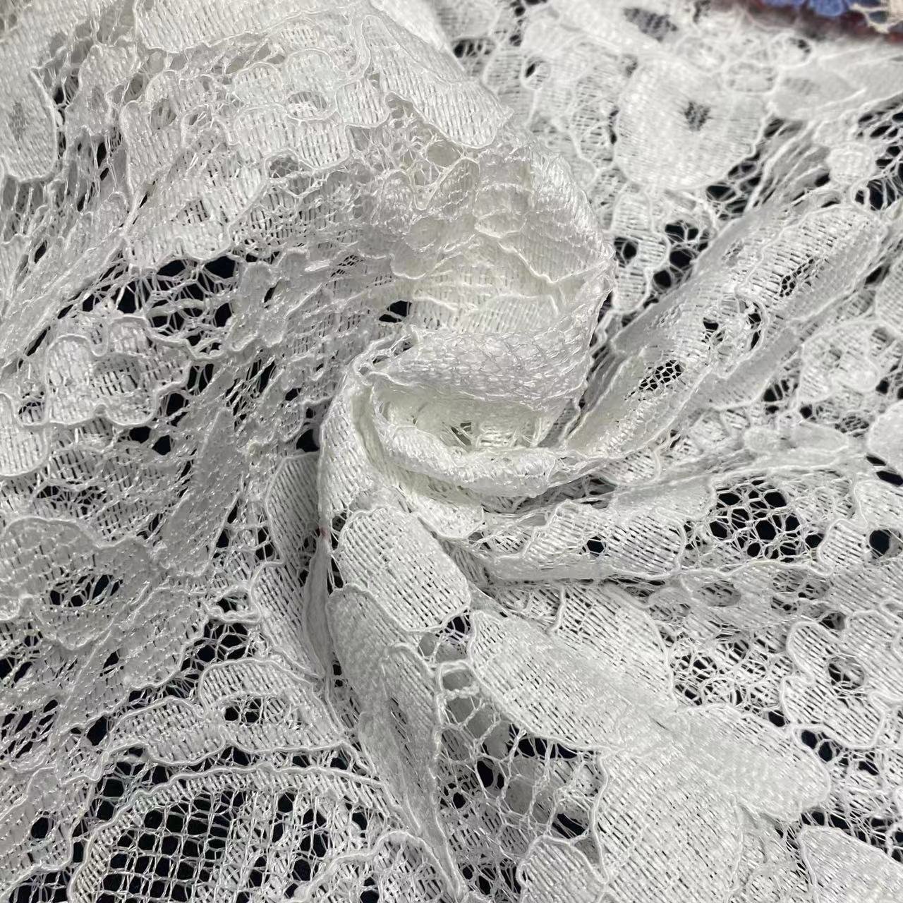 100% polyester lace fabric,Flower lace embroidery fabric, wedding dress lace fabric for women,Soft ,Multi-color custom,wholesale