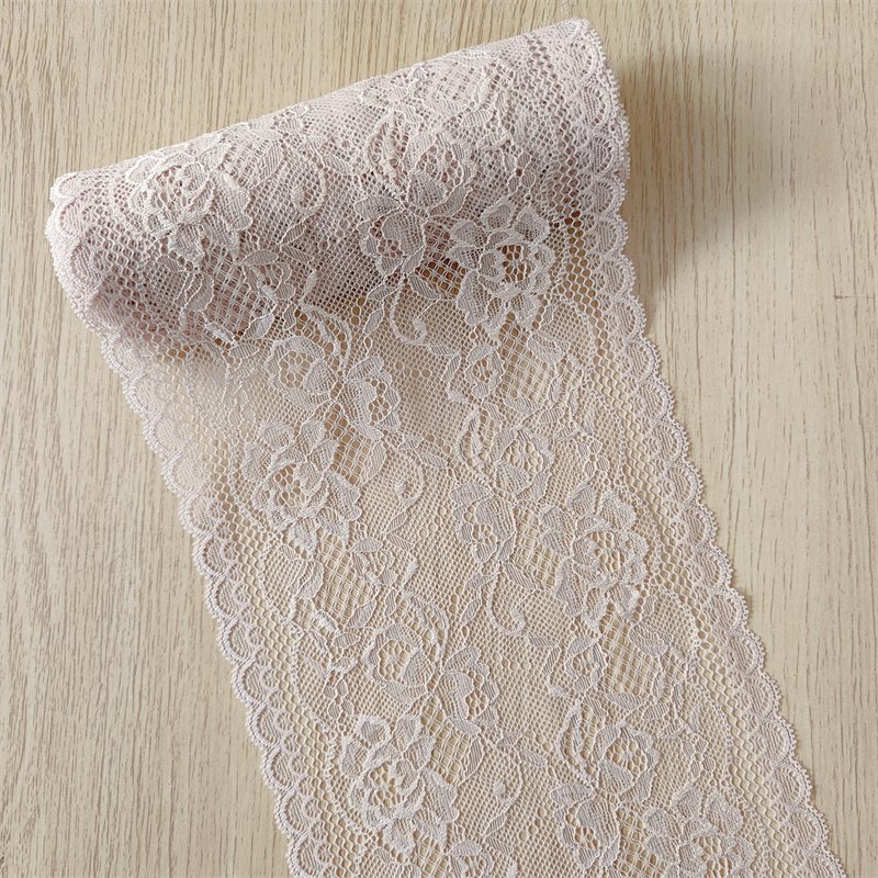 DINGG14 18cm Stretch elastic Lace Trim Floral Lace Fabric Elastic Lace Ribbons for Crafts and Gift Wrapping Decorating