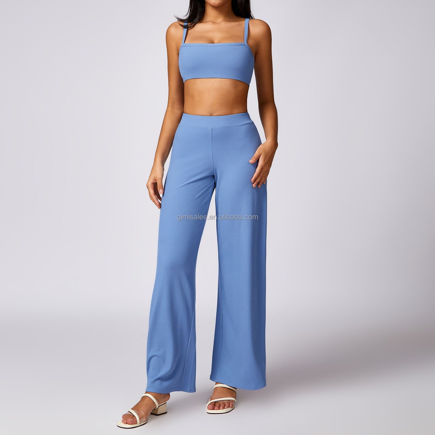 higher quality women clothes 2024 summer 2 piece sets sports wear 2024 custom rib knit biker yoga shorts sets
