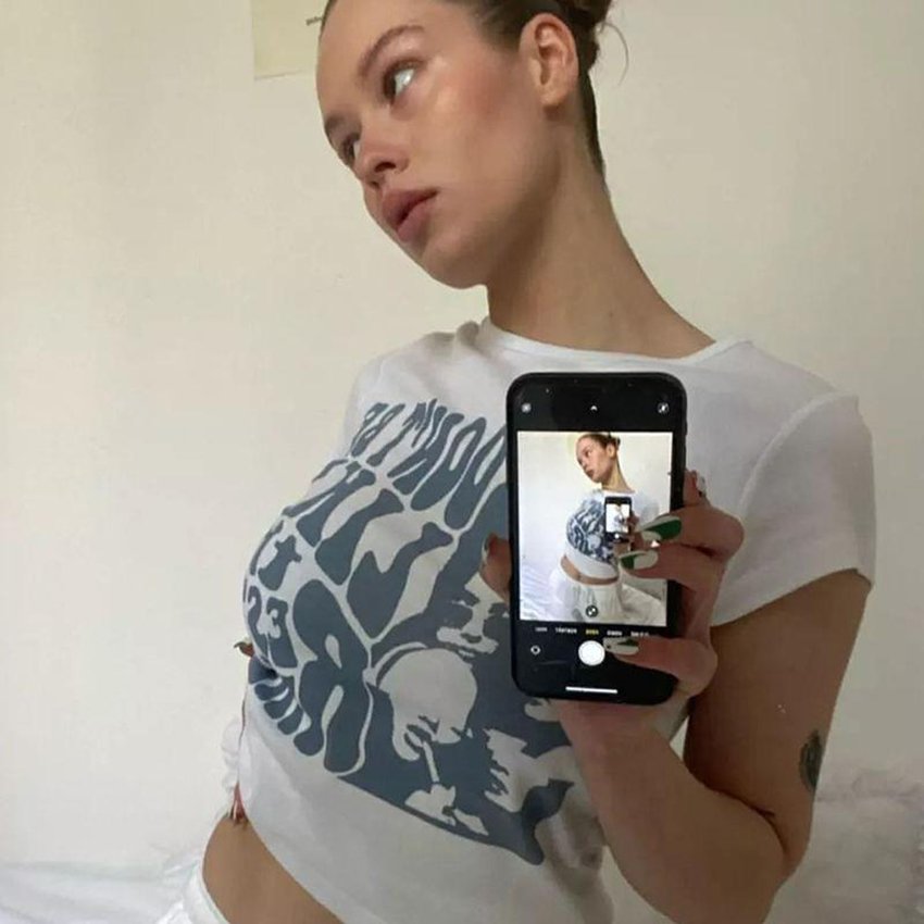 Wholesale Custom logo women solid print tshirt short women ribbed crop tops t-shirts sexy knit tube tee shirts for women