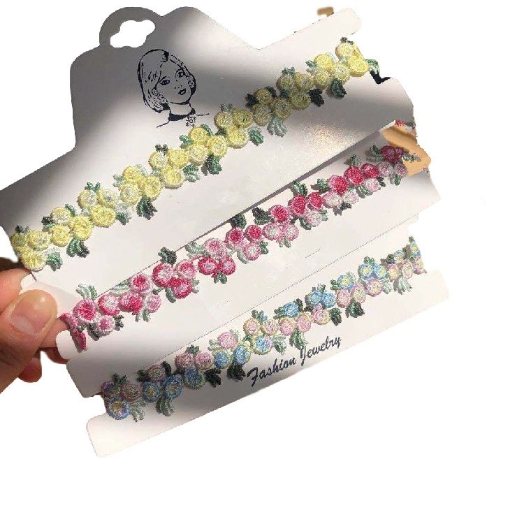 Wholesale More Colors Flower Embroidery Lace Trim For Hair Ornament