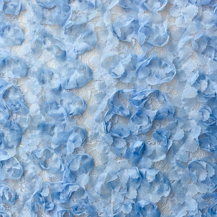 Shaoxing textile factory price 3D floral embroidered mesh lace fabric for kids party floral dress