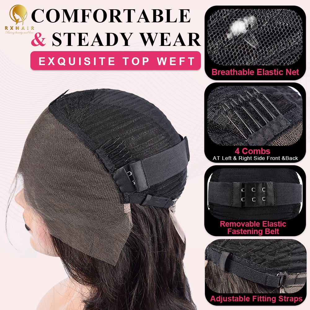 RXHAIR Hot Selling RX-B Straight Wigs 180% Density Cuticle Aligned Transparent Lace Hd Frontal Wig Hair Brazilian Handmade Wigs