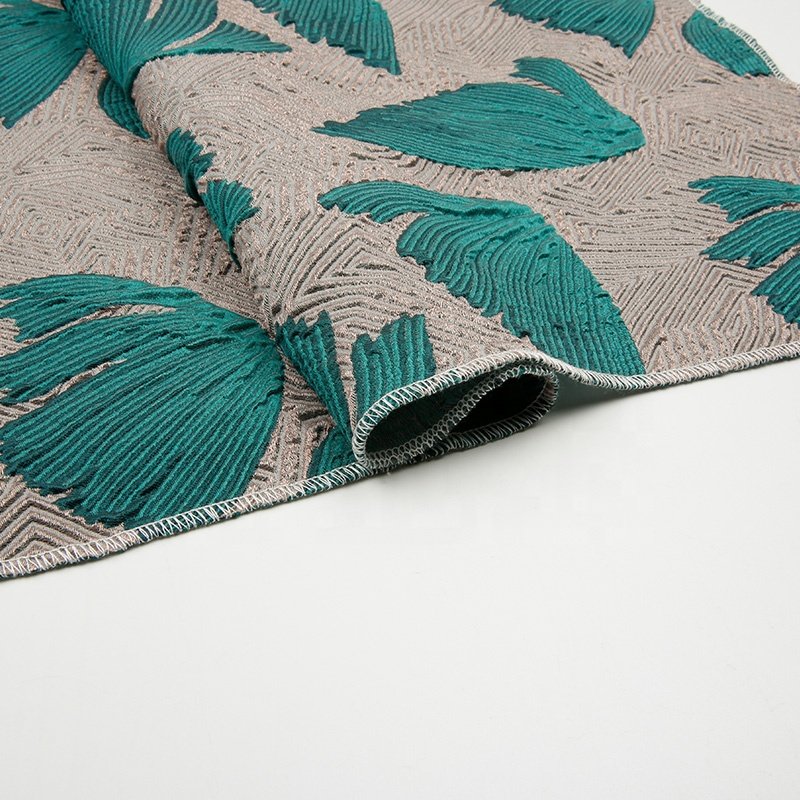 KEER Factory Custom Wholesale Custom SBS109N New Fashion Design Plain Leaf Women Dress Double Warp Brocade fabric
