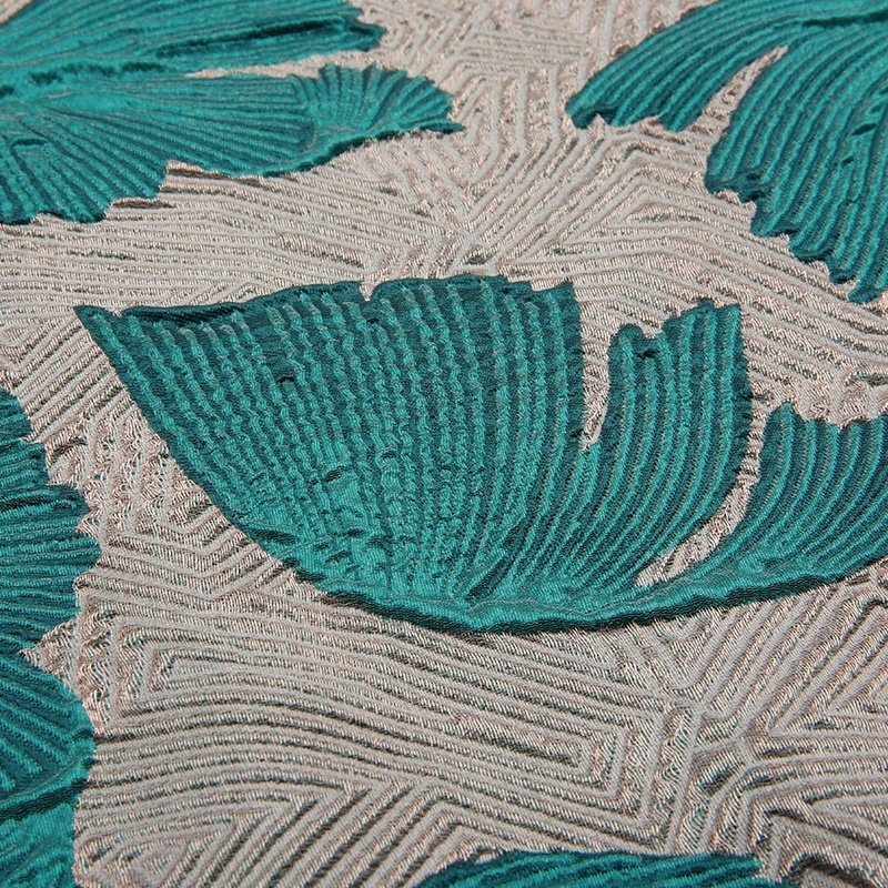KEER Factory Custom Wholesale Custom SBS109N New Fashion Design Plain Leaf Women Dress Double Warp Brocade fabric
