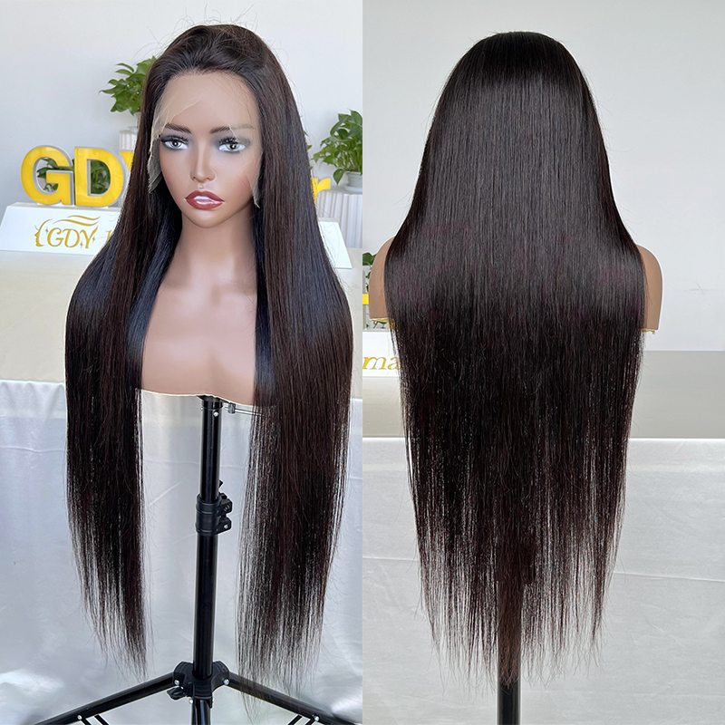 Wholesale Raw Indian Virgin 200% Density Human Hair Hd Full Lace Frontal Wig Natural Transparent Lace Front Human Hair Wigs