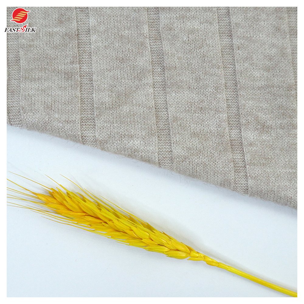 2021 Hot design supply free samples 18*6 rib knit fabric for winter imitation cashmere sweater