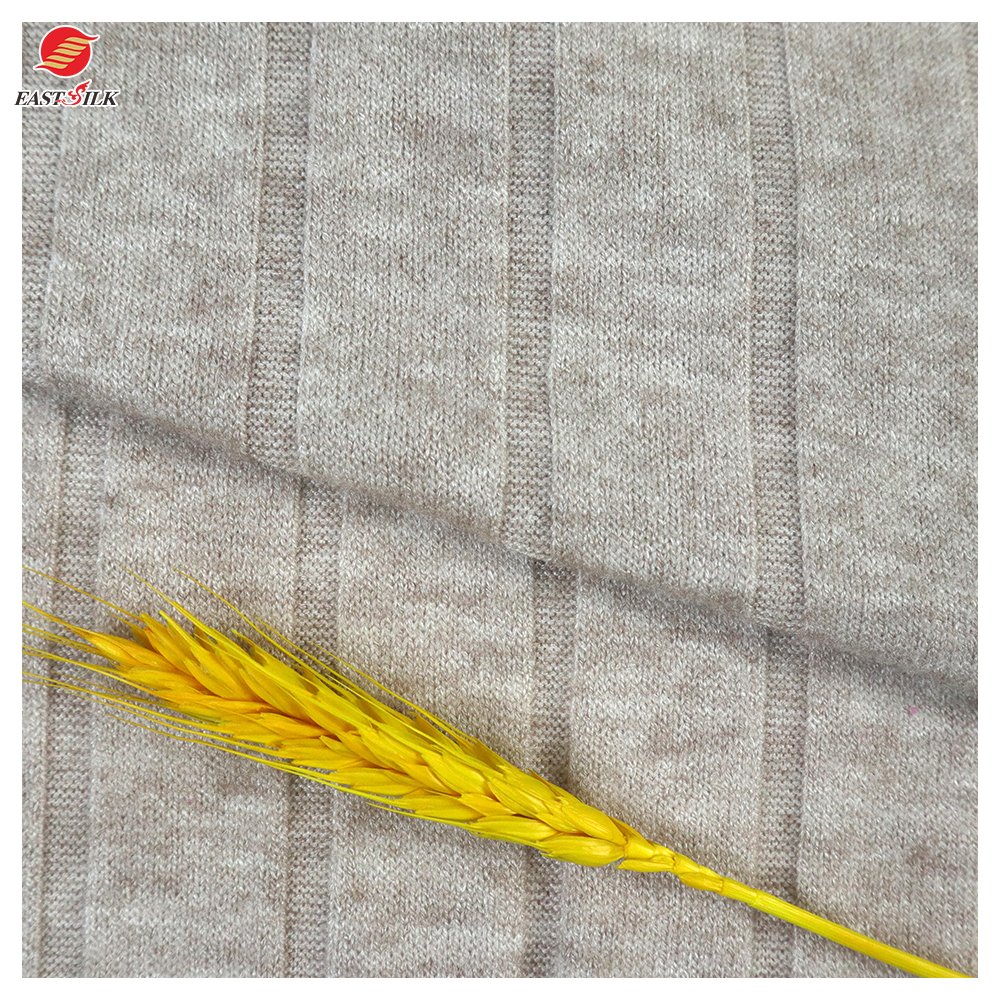 2021 Hot design supply free samples 18*6 rib knit fabric for winter imitation cashmere sweater