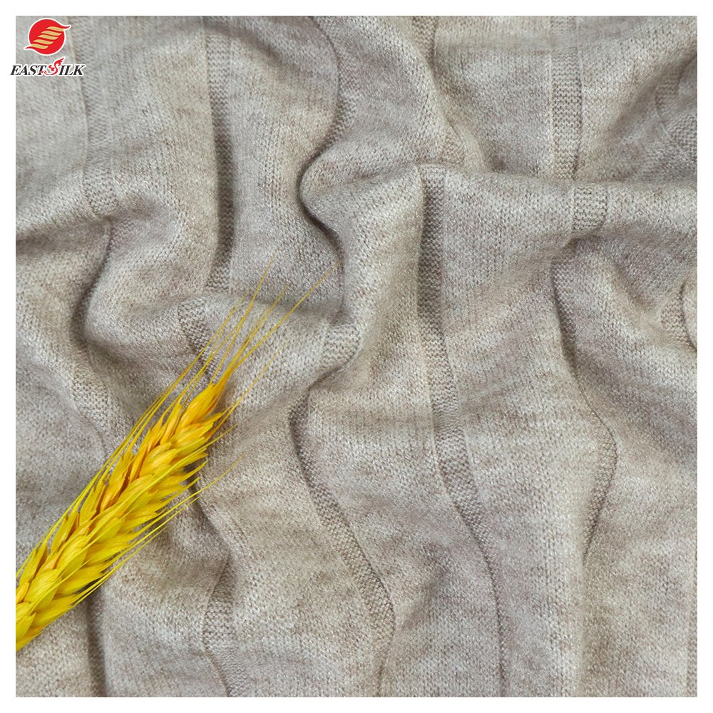 2021 Hot design supply free samples 18*6 rib knit fabric for winter imitation cashmere sweater