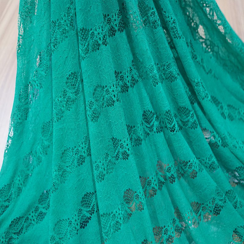 Stretch lace fabric nylon spandex embroidery bubble brocade lace for garment