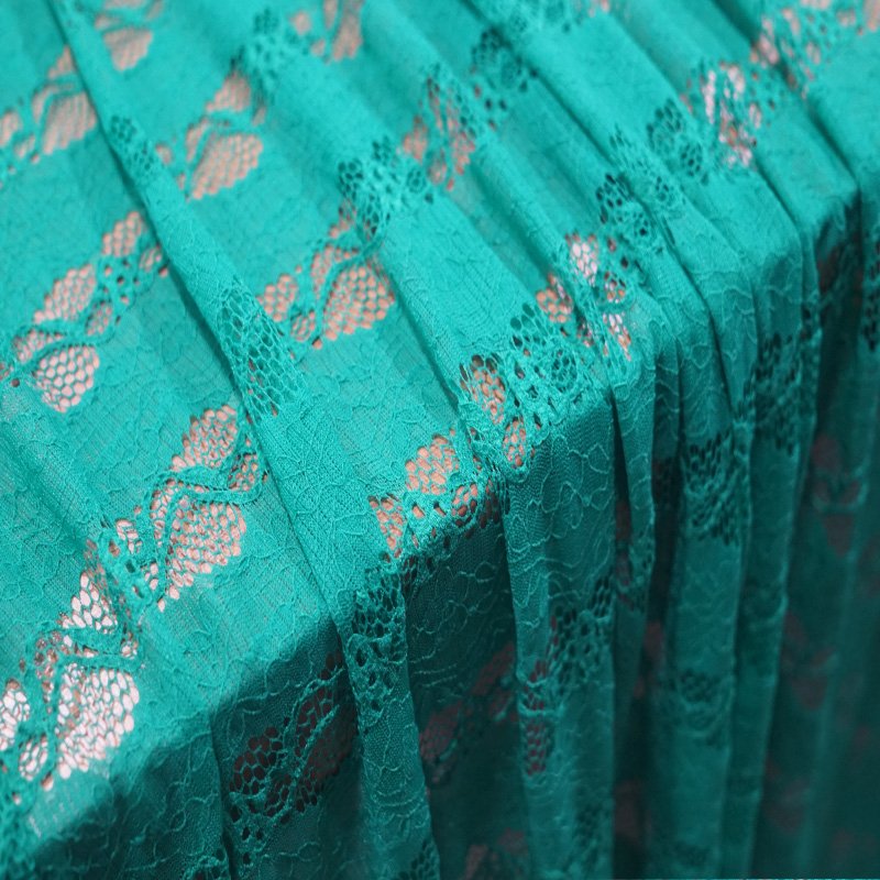 Stretch lace fabric nylon spandex embroidery bubble brocade lace for garment