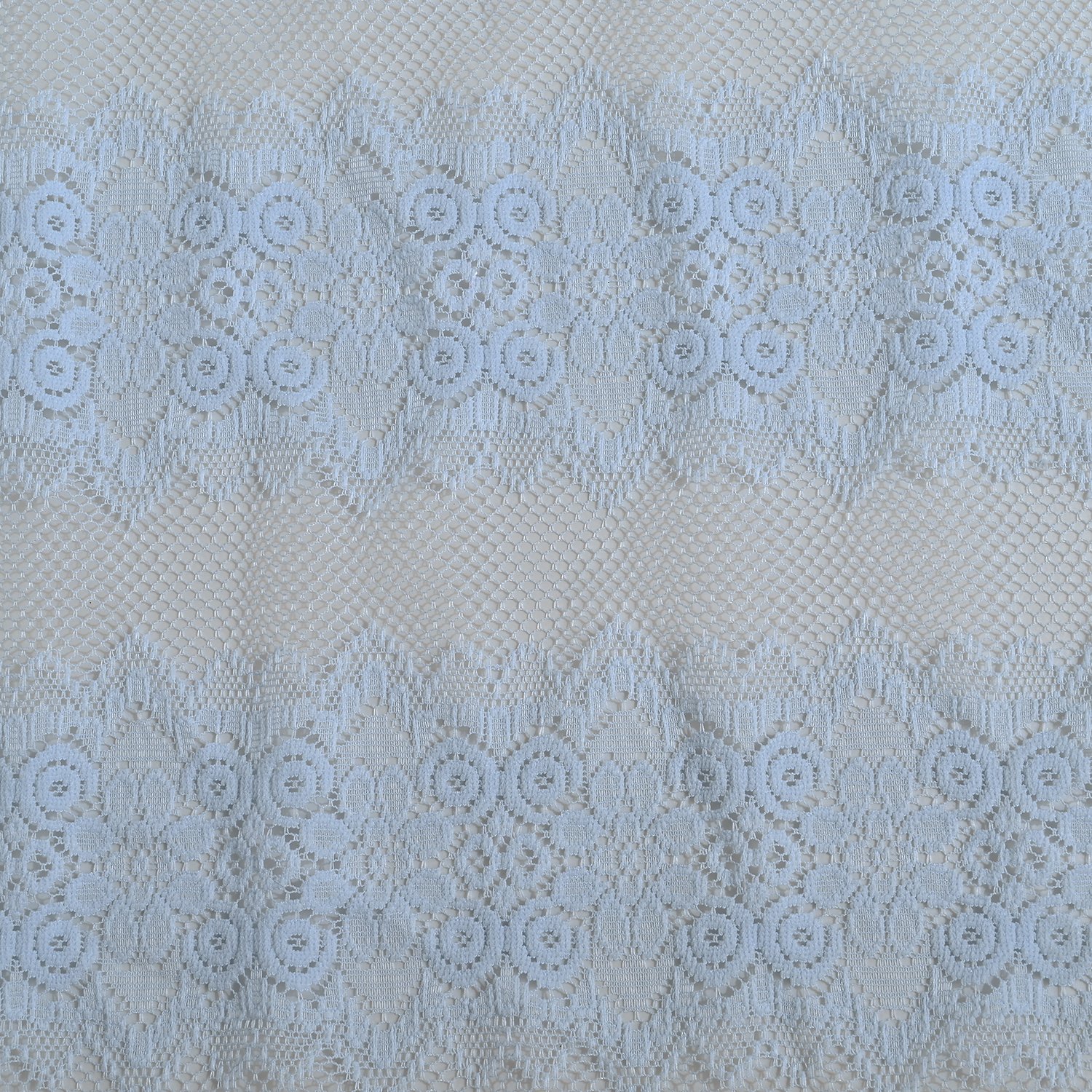 New Style Lower Price White polyester jacquard lace fabric With Flowers Fabric For Dress