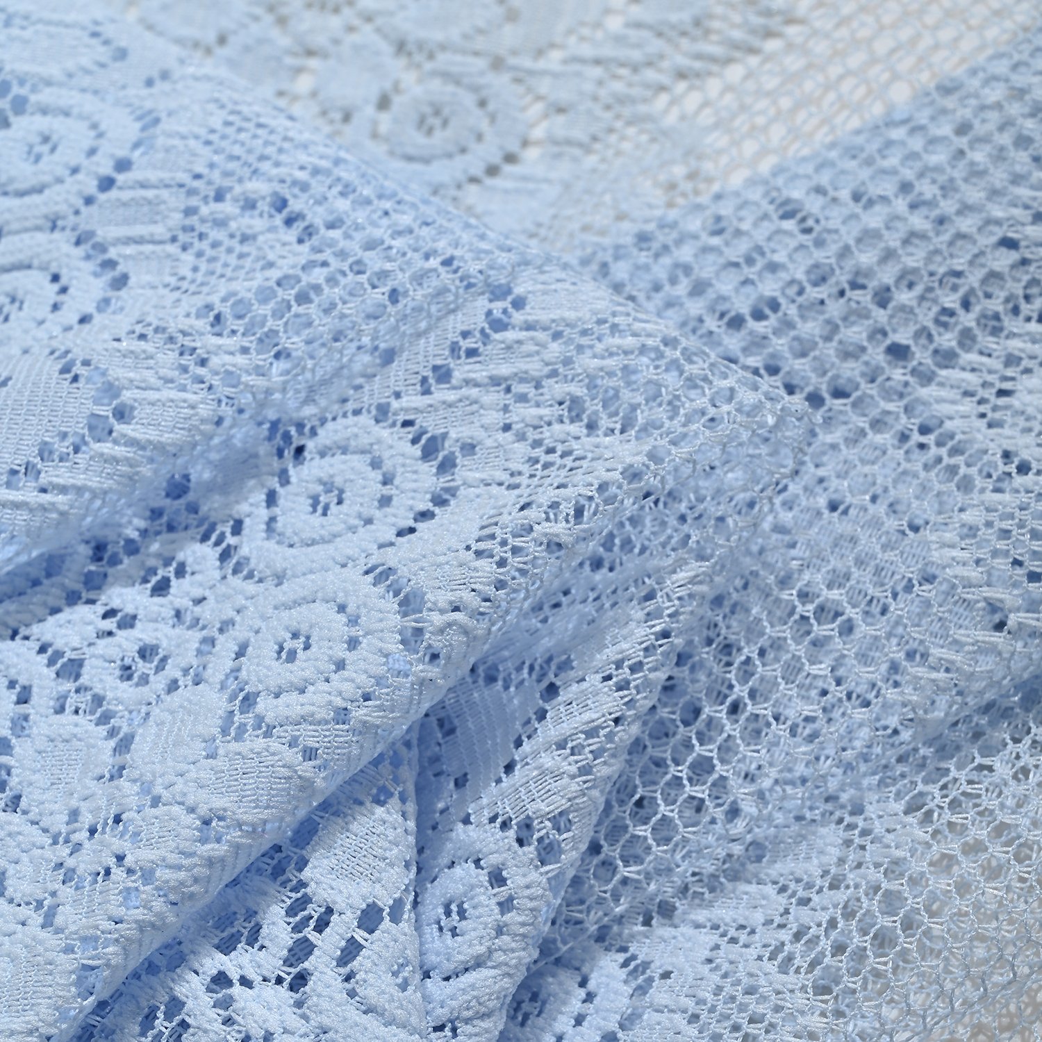 New Style Lower Price White polyester jacquard lace fabric With Flowers Fabric For Dress
