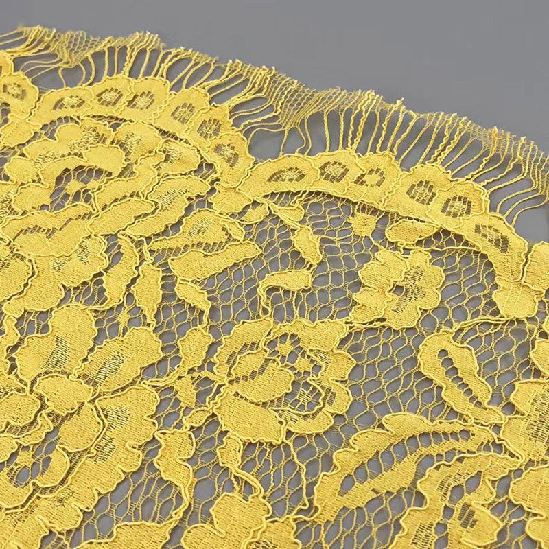 Custom brocade cotton eyelash lace fabric, used for wedding dress decoration
