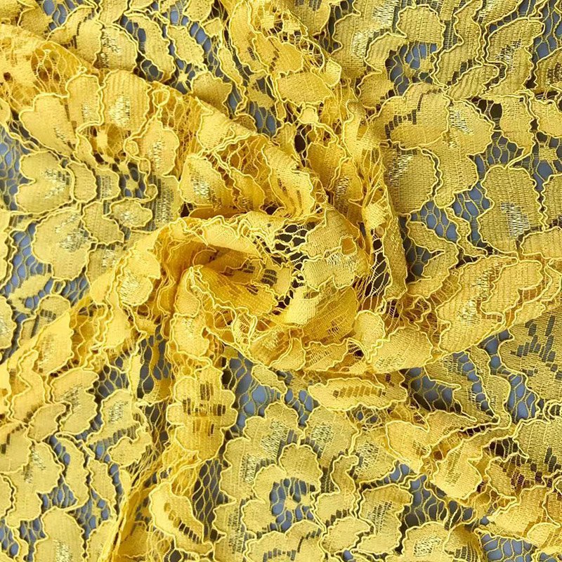 Custom brocade cotton eyelash lace fabric, used for wedding dress decoration