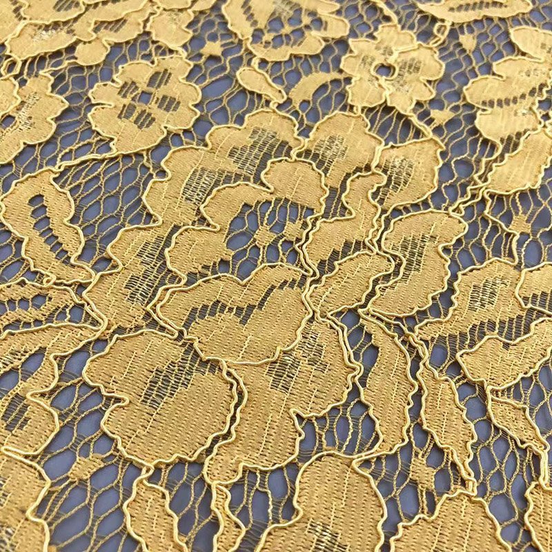 Custom brocade cotton eyelash lace fabric, used for wedding dress decoration