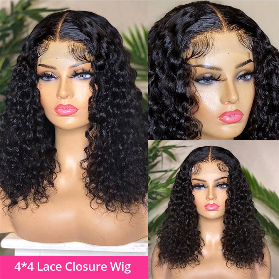 Brazilian Hair Curly Wave Short Bob Wigs Human Hair Lace Front Glueless Full Hd Lace Wigs For Black Women Hd Lace Frontal Wigs