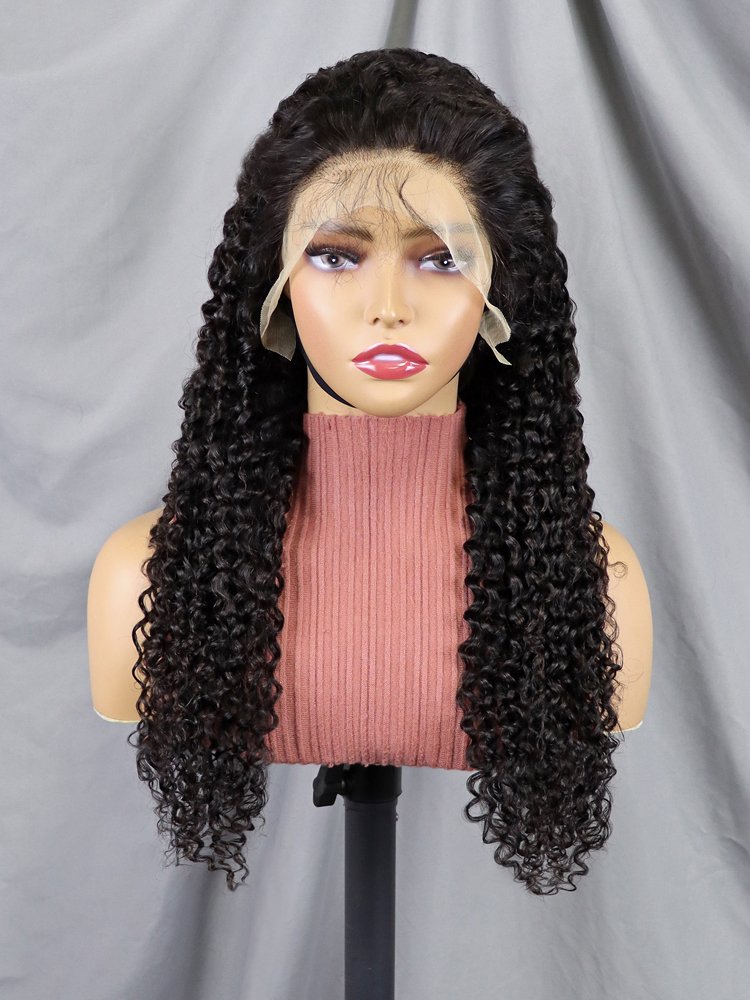High Quality Peruvian Virgin Human Hair Wig Full 13x4 Lace Front 200% Density Kinky Curly Wig Wholesale Price For Black Women