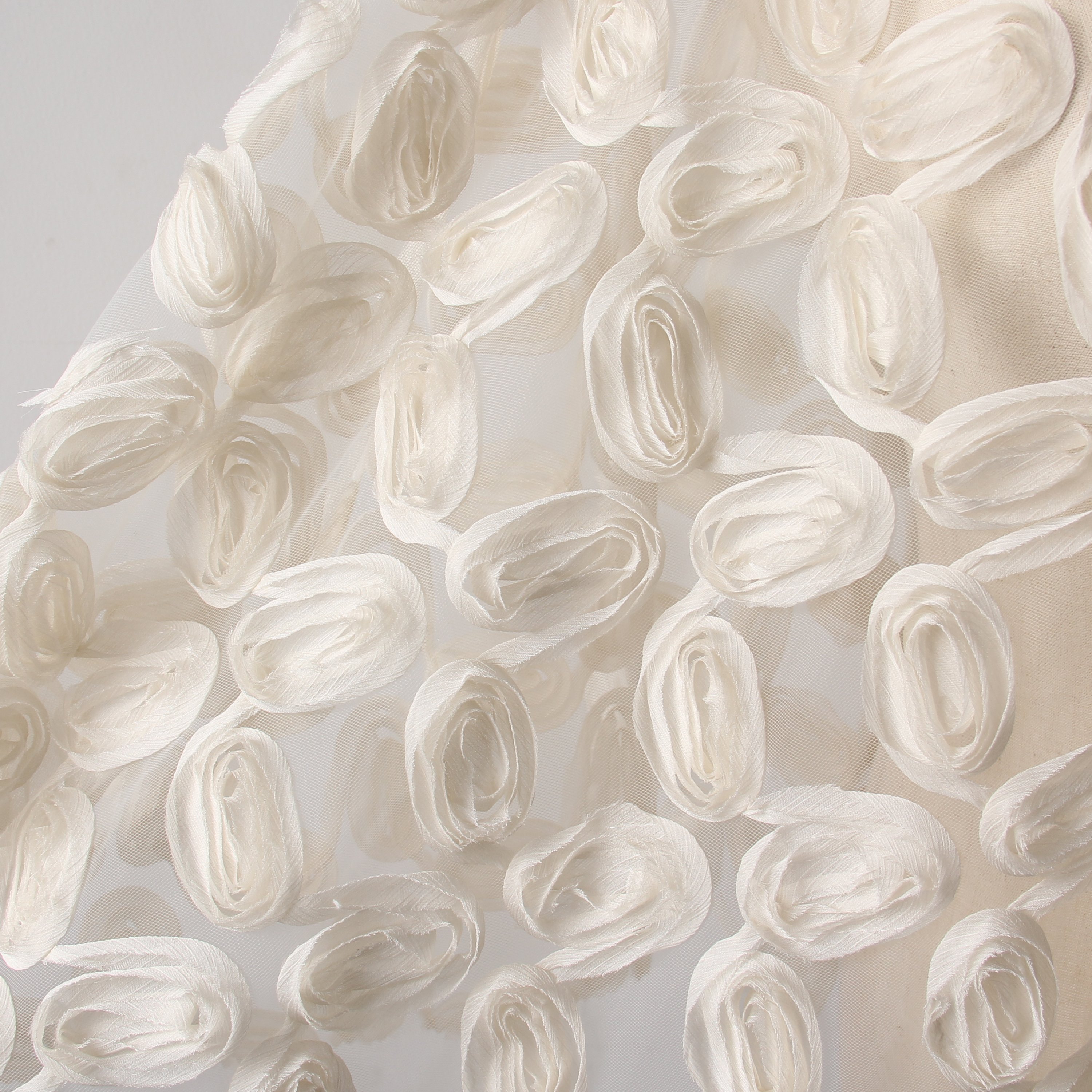 3D Mesh Embroidery Fabric In-Stock Items Polyester Jacquard Candy Buds Texture New Fashion Fabrics For Dress Kids Garment