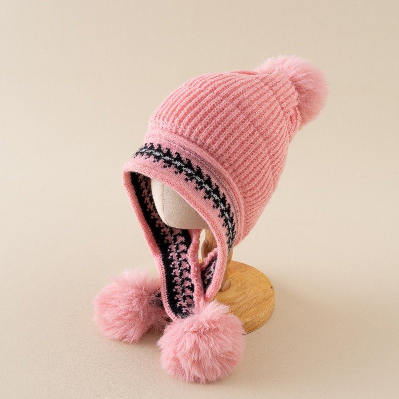 Thick Woolen Hat Custom Logo Customized Oem Children'S Hat Unisex Warm Knitted Hat Beanie