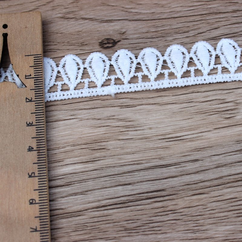 Zeal Europe Inelastic Embroidery Chips Pattern Milk Silk Lace Trim Curtain Tablecloth Slipcover Bridal DIY Clothing Accessories