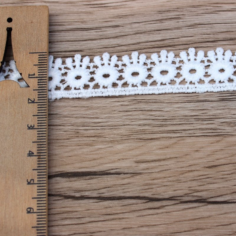 Zeal Europe Inelastic Embroidery Chips Pattern Milk Silk Lace Trim Curtain Tablecloth Slipcover Bridal DIY Clothing Accessories