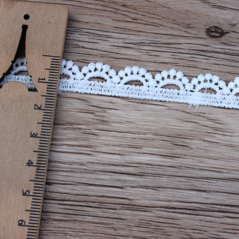 Zeal Europe Inelastic Embroidery Chips Pattern Milk Silk Lace Trim Curtain Tablecloth Slipcover Bridal DIY Clothing Accessories