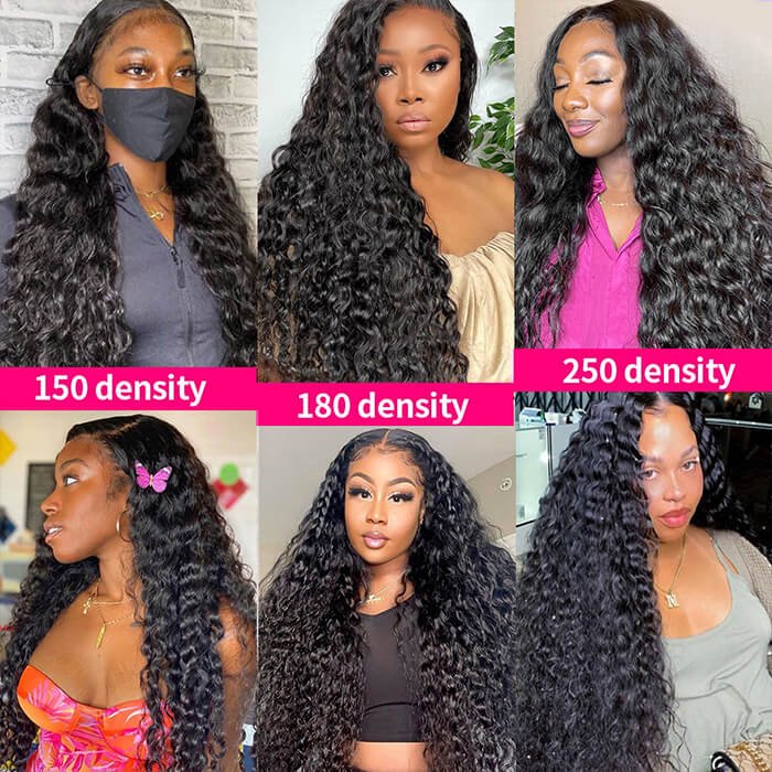 180% 200% density human hair wigs lace front,Double Drawn Big Curly Semi Human Hair Lace Front Wigs Pre Plucked For Black Women