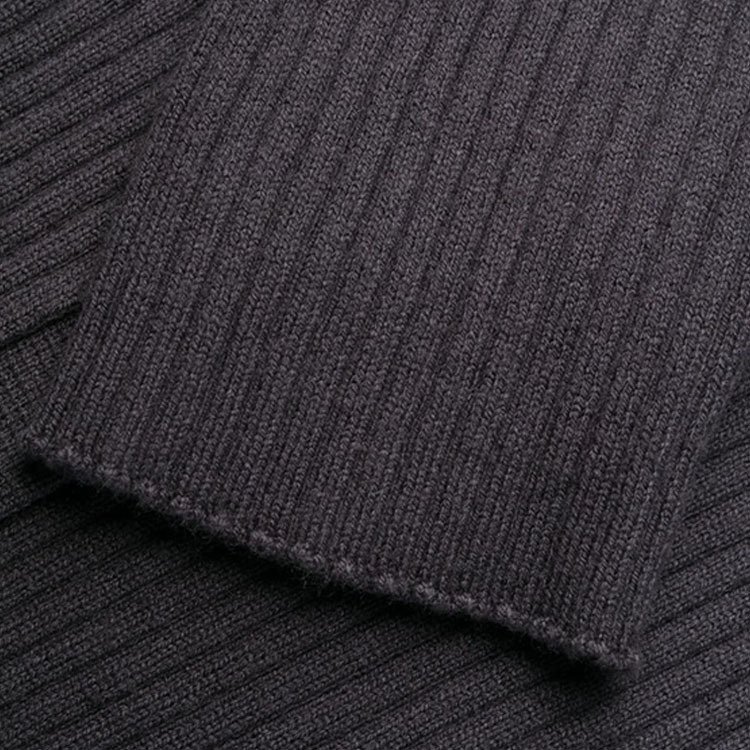 OEM Custom Autumn Winter Button Up Turndown Collar Long Sleeve Rib Women Knit Sweater Dress