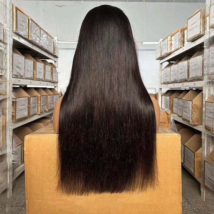 Raw Vietnamese Hair Wig Bone Straight Human Hair Vendor 13x4 Pre Pluck Hd Lace Front Wig Raw Cambodian Hair Wig for Black Women