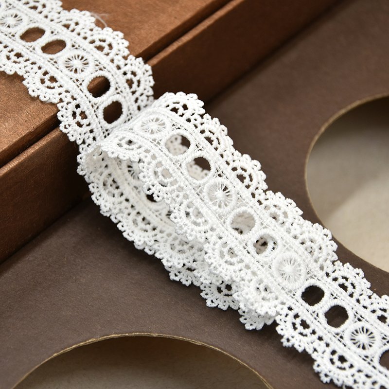 cheap lace Tri-color sewing fabric nylon material delicate lace cotton material clothing accessories lace