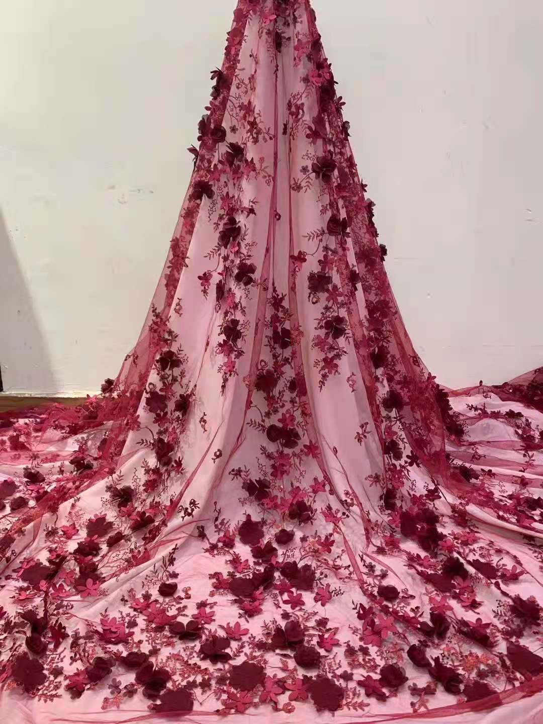 Lace Fabric Bridel 2021 Latest Blue Lace Fabric 2021 High Quality Burnt Orange Lace Fabric