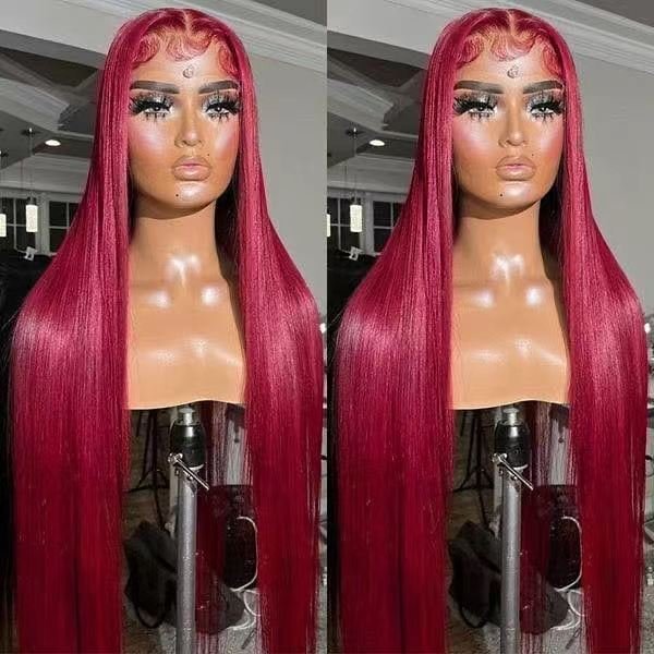 180% Density Water Wave 350 Orange Human Hair Wig Ginger Colored Human Hair Wigs Transparent Frontal Lace For Black Beauty Women