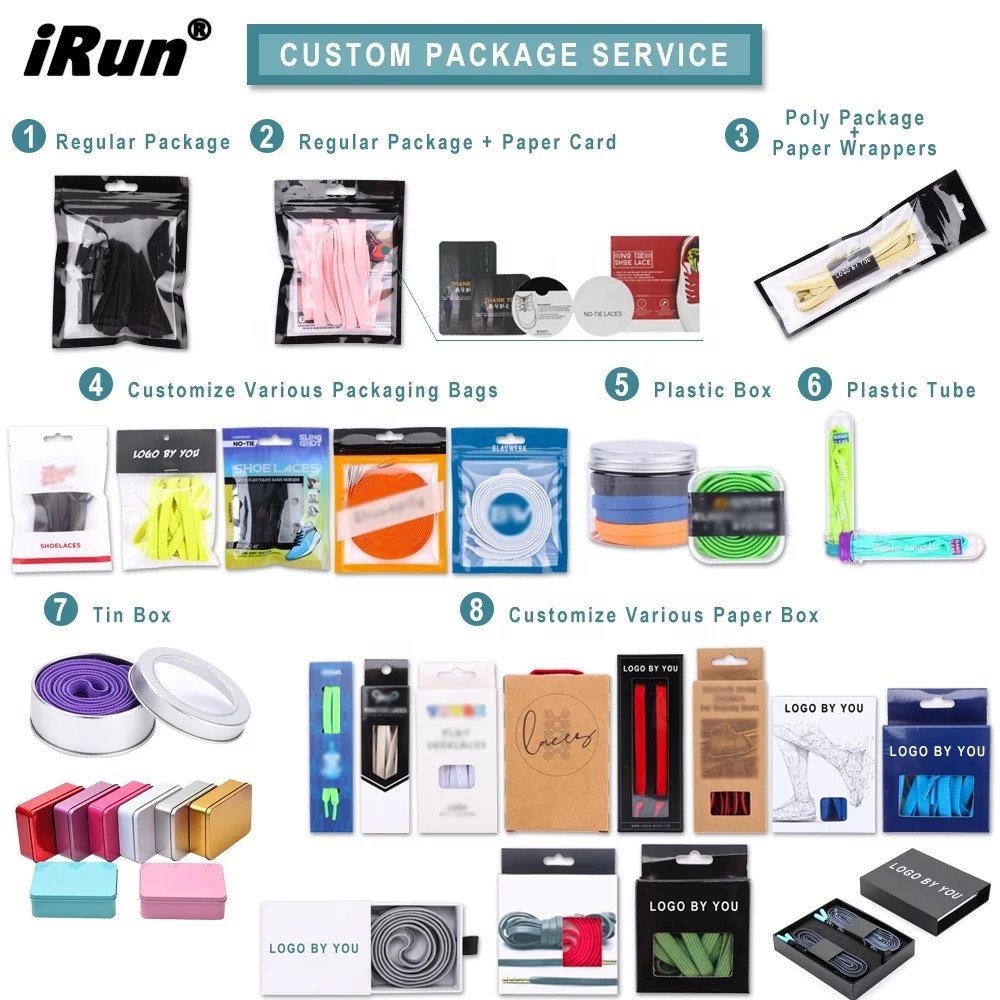 iRun Self Tying No Tie Elastic Laces Slip On Quick Release Lacing System Fasteners for Sport Sneaker