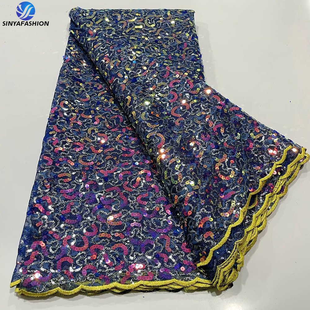 Sinya African Clothing Fashion Mesh Lace Fabric Wholesale Embroidery Luxury Lace Fabrics For Women Bridal Lace