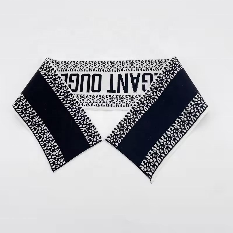 Custom logo ribbed t-shirt collar Textile rib collar and text logo custom rib