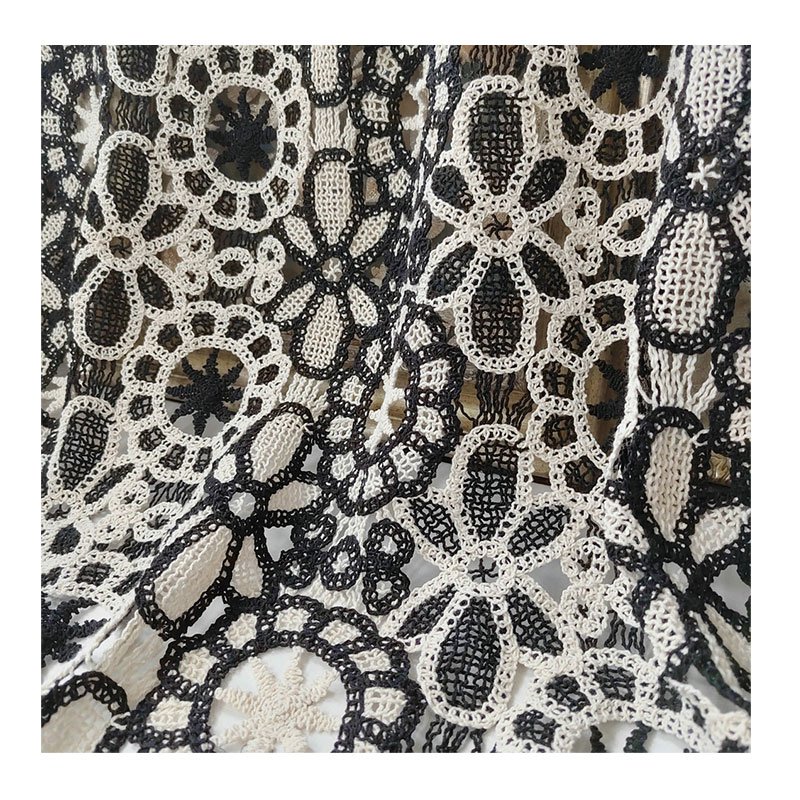 Water Soluble Lace 100% Cotton Fabric Embroidered Cloth linen Embroidery Fabric For garment