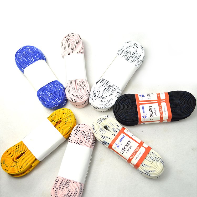Best Selling Custom Print Flat Waxed Ice Hockey Laces