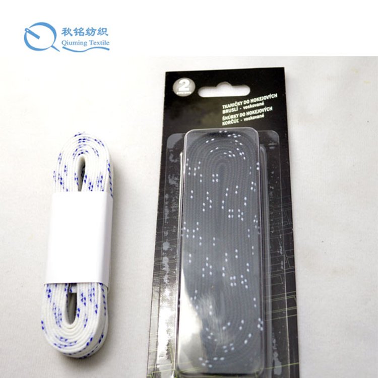 Best Selling Custom Print Flat Waxed Ice Hockey Laces
