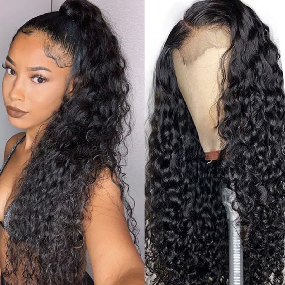 Lace Wig OEM Vendors Water Wave Virgin Cuticle Aligned Full Swiss Lace 100% Human Hair Wig Unprocessed Brazilian 1 Piece Long