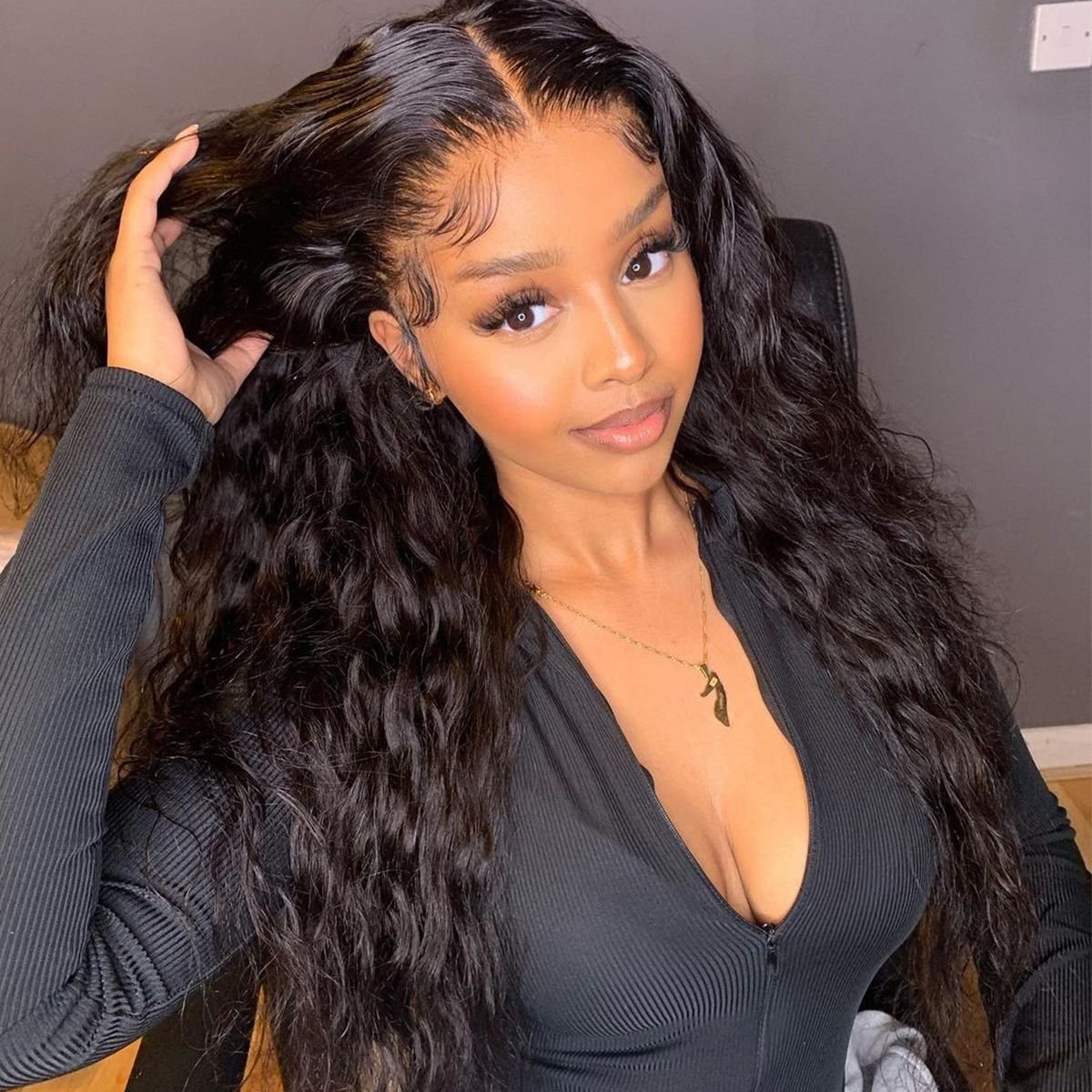 Lace Wig OEM Vendors Water Wave Virgin Cuticle Aligned Full Swiss Lace 100% Human Hair Wig Unprocessed Brazilian 1 Piece Long