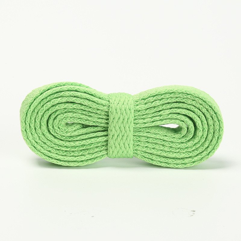 Ready To Shipping Polyester 8mm Wide Different Length Shoe Lace Flat Shoelaces For Sneakers