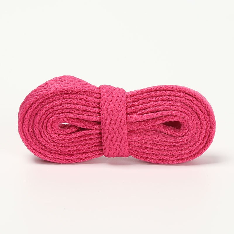 Ready To Shipping Polyester 8mm Wide Different Length Shoe Lace Flat Shoelaces For Sneakers