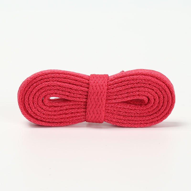 Ready To Shipping Polyester 8mm Wide Different Length Shoe Lace Flat Shoelaces For Sneakers