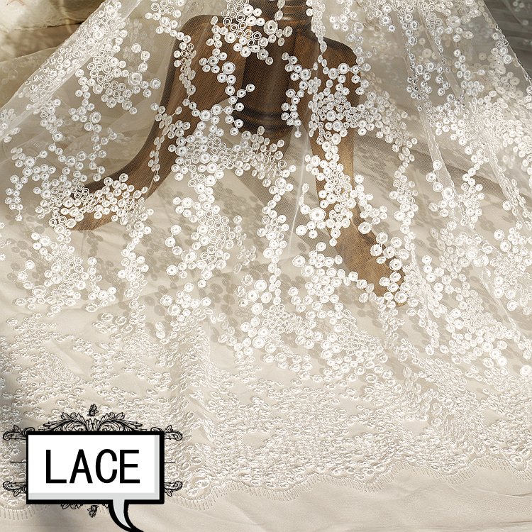 wholesale fashion dot design embroidery tulle lace fabric