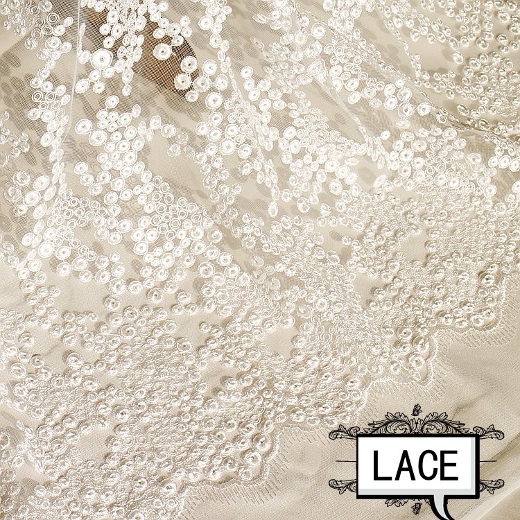 wholesale fashion dot design embroidery tulle lace fabric